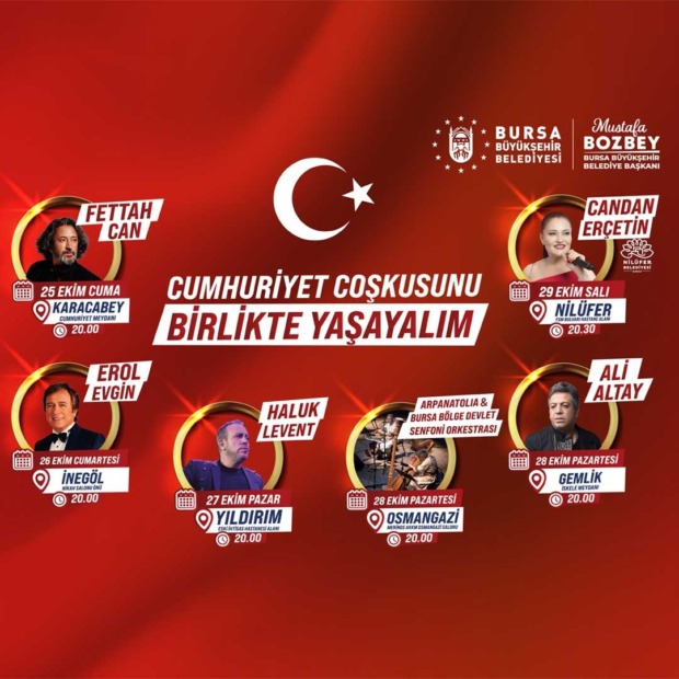 Bursa’da Cumhuriyet Bayramı Coşkusu