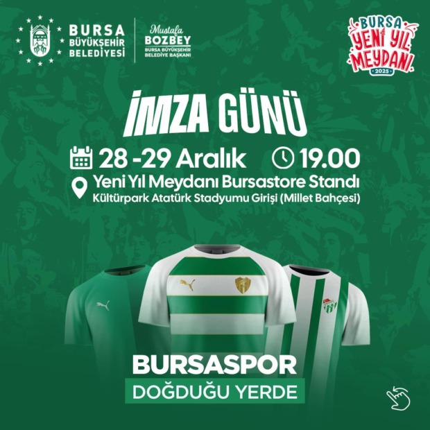 Bursa Yeni Yıl Meydanı’nda Bursaspor imza günü