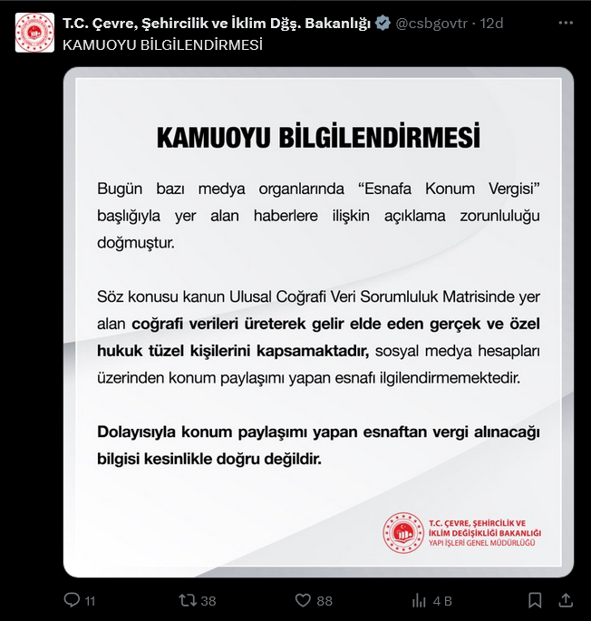 Esnafa Konum Vergisi Hakkında Yanlış Anlamalar