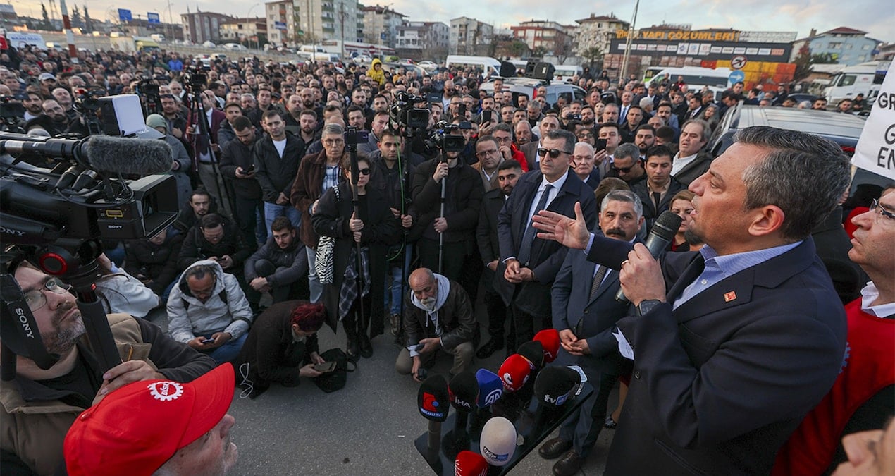 Özgür Özel, grev alanından Erdoğan ve Bahçeli’ye seslendi